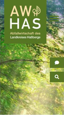 Abfallwirtschaft des Landkreises Haßberge - Mobil-Ansicht
