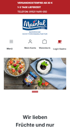 Maintal Konfitüren - Mobil-Ansicht